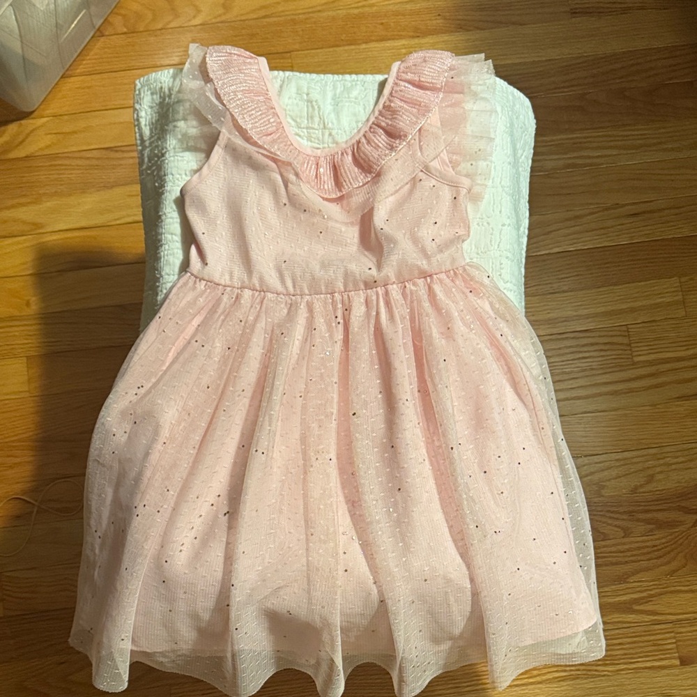 Cat & Jack Pink Ruffle Kids Dress 6/6x